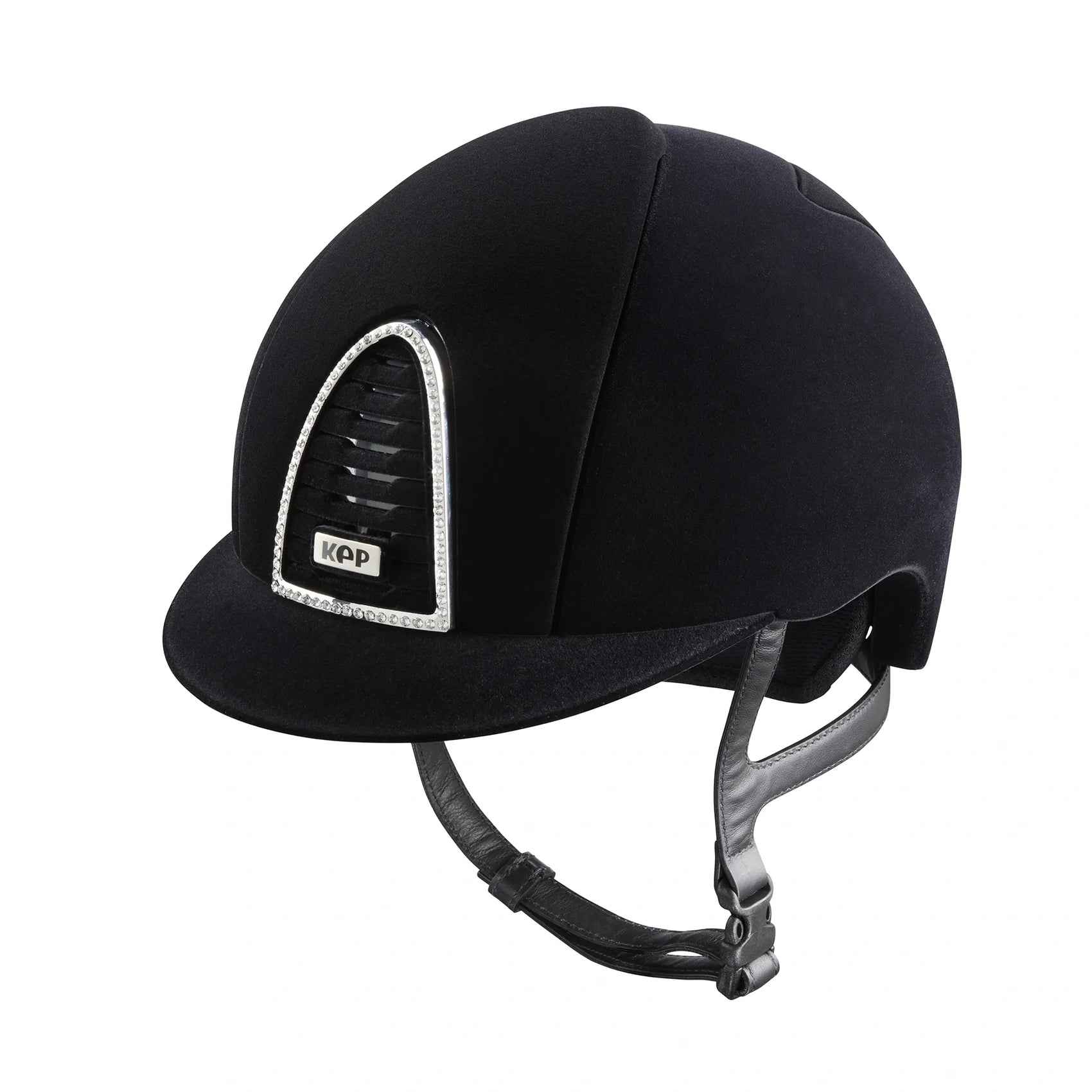 KEP Cromo 2.0 Velvet Schwarz - CHROME Rahmen mit weiß Glitzersteinen