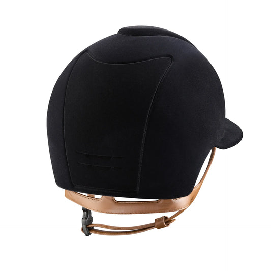 KEP Cromo 2.0 Velvet Schwarz - CHROME Schwarz Rahmen - Polo Visier - Beige Beriemung