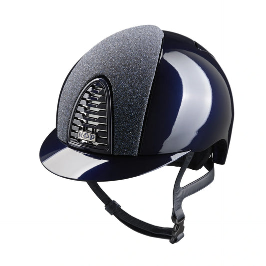 KEP Cromo 2.0 Glänzend Metal Blau - Glänzend Blau Rahmen, Gitter und KEP Logo - CHROME Untergitter - Vorderteil Einsatz "Vanity" Blau - KEP LOGO Blau Zircons - standard Visier
