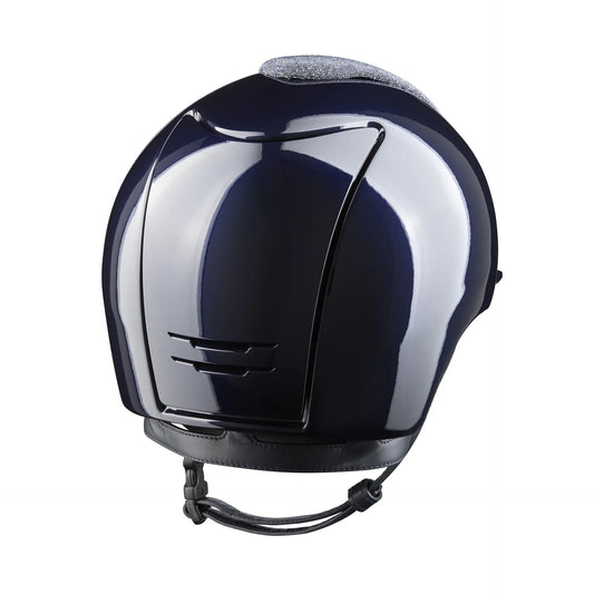 KEP Cromo 2.0 Glänzend Metal Blau - Glänzend Blau Rahmen, Gitter und KEP Logo - CHROME Untergitter - Vorderteil Einsatz "Vanity" Blau - KEP LOGO Blau Zircons - standard Visier