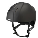 Schale Schwarz Crown IN Carbon mit Jockey Visier und STAINLESS STEEL Verschluss - standard Beriemung - Piping