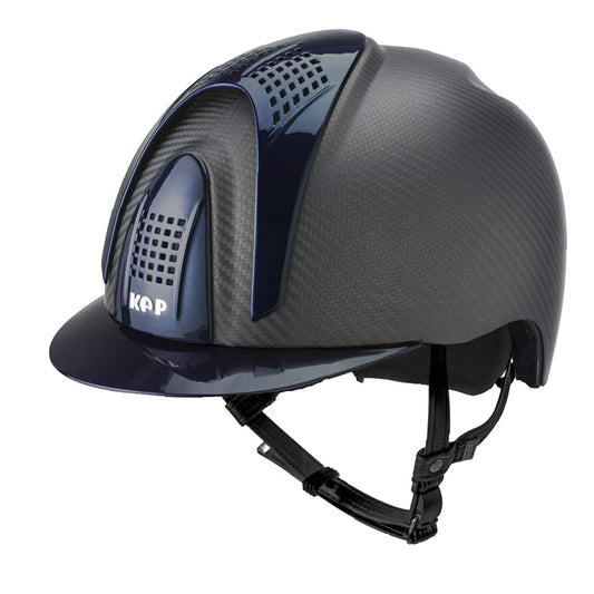 Schale Schwarz Crown Carbon mit Metal Blau Visier,Oberteil, Vorderteil & Hinterteil Einsatz - (3 COP.)
