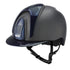 Schale Schwarz Crown Carbon mit Metal Blau Visier,Oberteil, Vorderteil & Hinterteil Einsatz - (3 COP.)