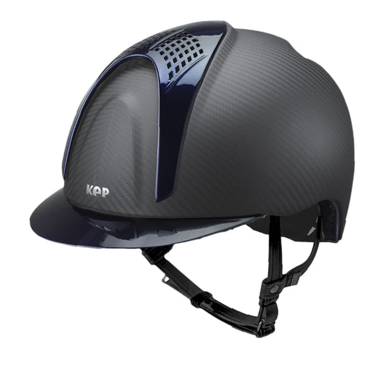 Schale Schwarz Crown IN Carbon mit Metal Blau Visier,Oberteil & Hinterteil Einsatz - (2 COP)