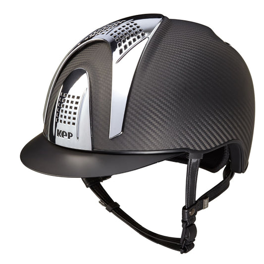 Schale Schwarz Crown IN Carbon mit Matt Schwarz Visier und Oberteil, Vorderteil und Hinterteil Einsatz Silber - (3 COP)
