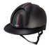 Schale Schwarz Crown IN Carbon mit Leder Schwarz Polo Visier, Vorderteil und Oberteil Leder Schwarz mit Glitzersteinen italienische Flagge, Hinterteil Einsatz Matt Schwarz - (3 COP)