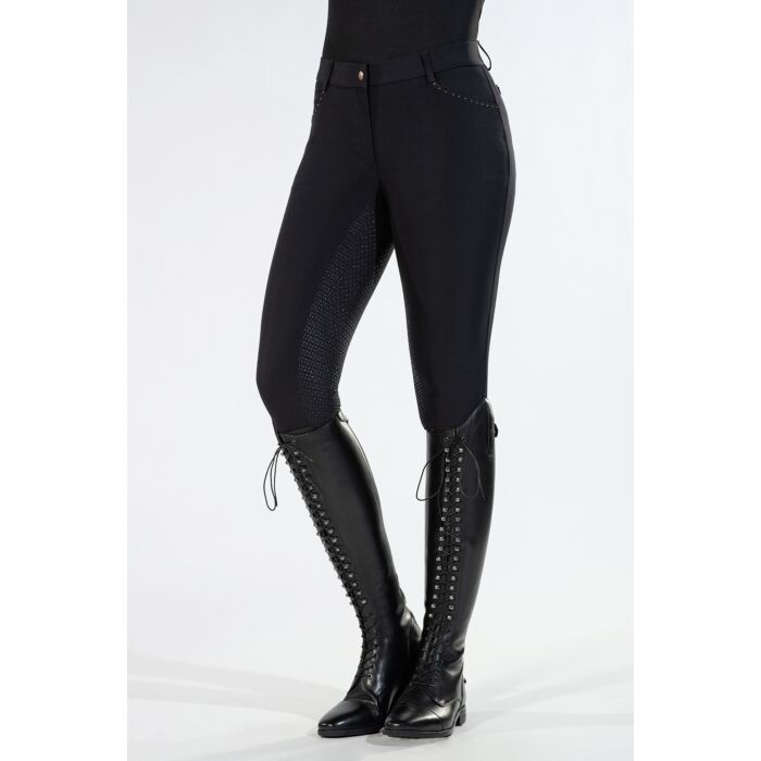 Reithose - Rosegold Glamour - Grip Vollbesatz