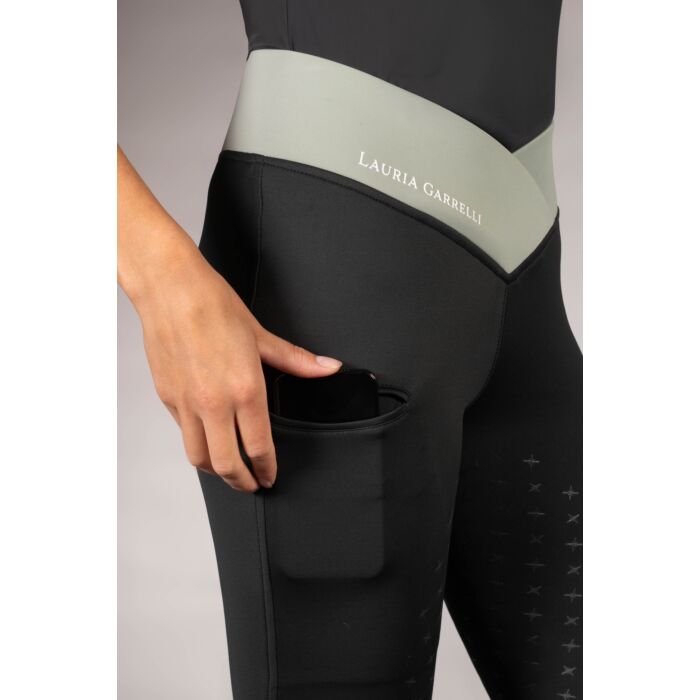 Reitleggings -Limone- Silikon-Vollbesatz