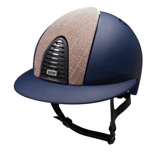 KEP Cromo 2.0 Matt Blau - Raw Blau Rahmen, Gitter, Untergitter und KEP Logo - Matt Blau Visier - Vorderteil Einsatz GALASSIA Pink