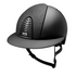 KEP Cromo 2.0 Matt Schwarz - Raw Schwarz Rahmen, Gitter, Untergitter und KEP Logo - Matt Schwarz Visier - Vorderteil Einsatz Glitzer Schwarz - Polo Visier