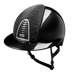 KEP Cromo 2.0 Shine Schwarz - CHROME Rahmen - Raw Schwarz Gitter, Untergitter und KEP Logo - Shine Schwarz Polo Visier - Vorderteil Einsatz GALASSIA Schwarz