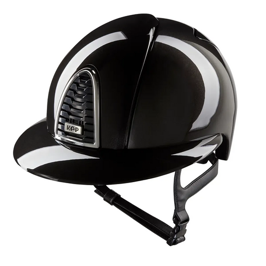 KEP Cromo 2.0 Shine Schwarz - CHROME Rahmen - Raw Schwarz Gitter, Untergitter und KEP Logo - Shine Schwarz Polo Visier