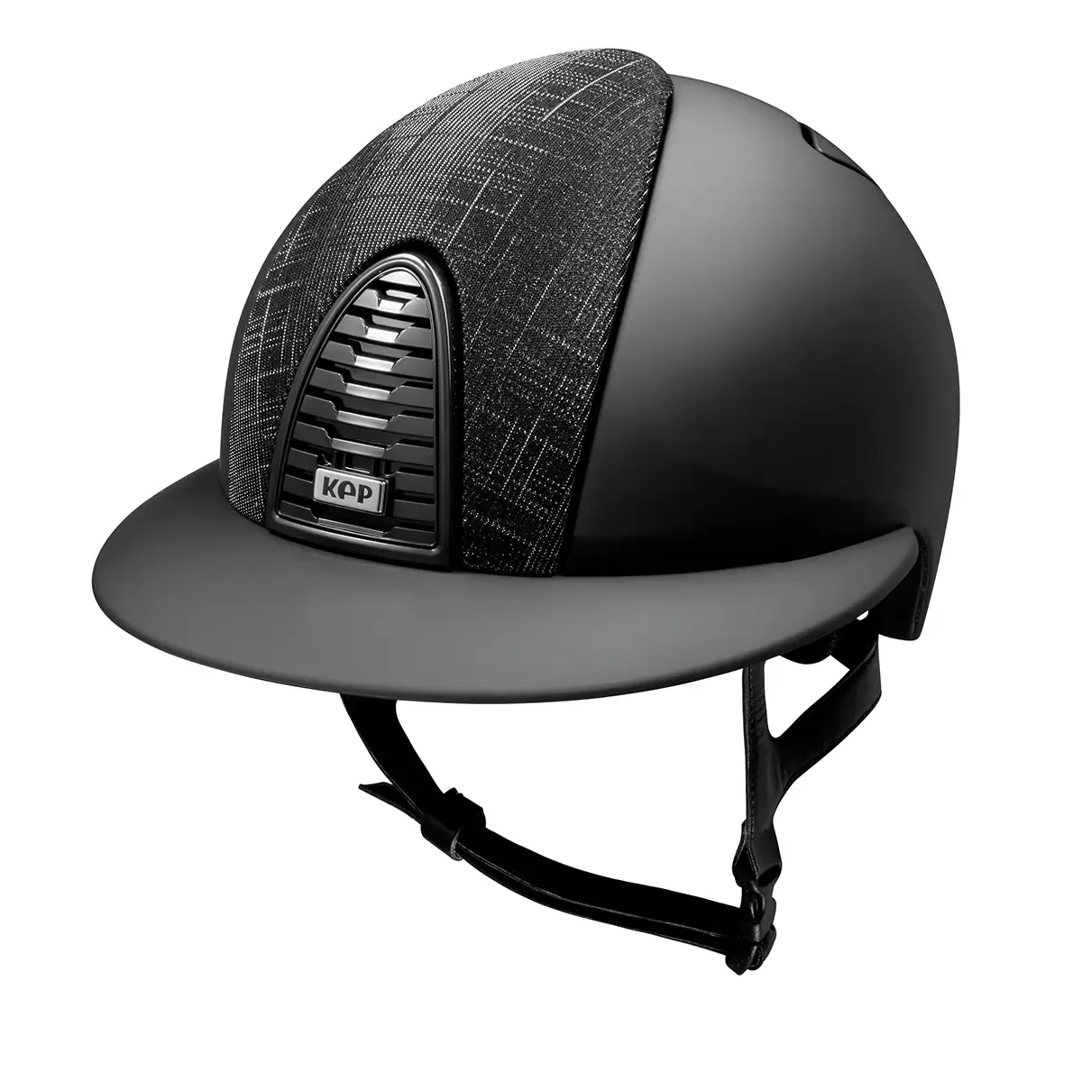 KEP Cromo 2.0 Matt Schwarz - Raw Schwarz Rahmen, Gitter, Untergitter und KEP Logo - Matt Schwarz Polo Visier - Vorderteil Einsatz GALASSIA Schwarz
