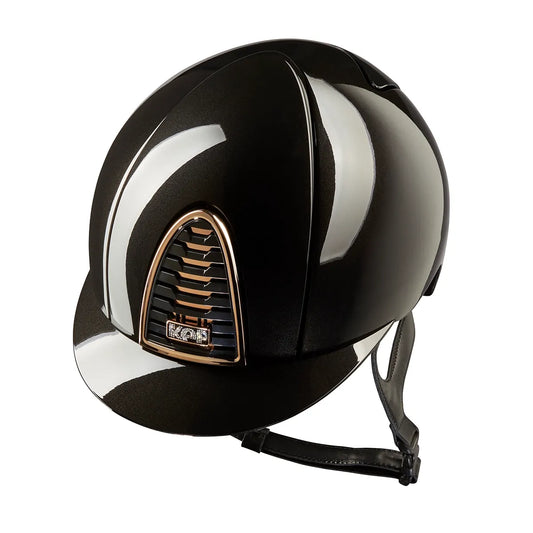 KEP Cromo 2.0 Shine Schwarz - CHROME ROSE GOLD Rahmen, Untergitter und KEP Logo - Raw Gitter - KEP LOGO SUEDE mit Glitzersteinen