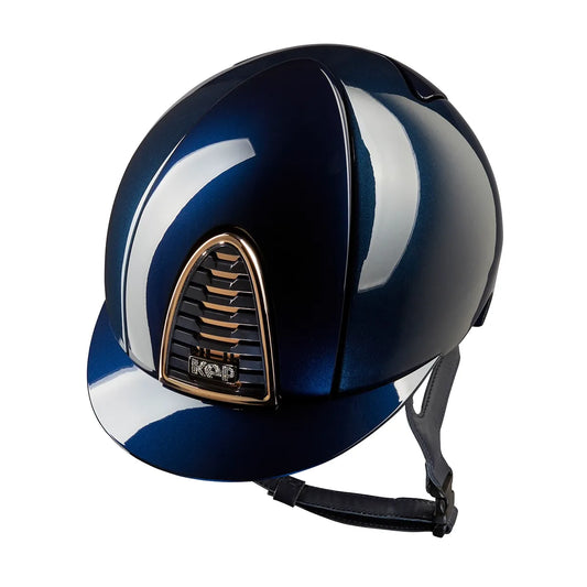 KEP Cromo 2.0 Shine Blau - CHROME ROSE GOLD Rahmen, Untergitter und KEP Logo - Raw Gitter - KEP LOGO SUEDE mit Glitzersteinen - Shine Blau standard Visier