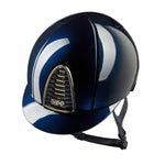 KEP Cromo 2.0 Shine Blau - CHROME Silber Rahmen, Untergitter und KEP Logo - Raw Gitter - KEP LOGO SUEDE mit Glitzersteinen - Shine Blau standard Visier