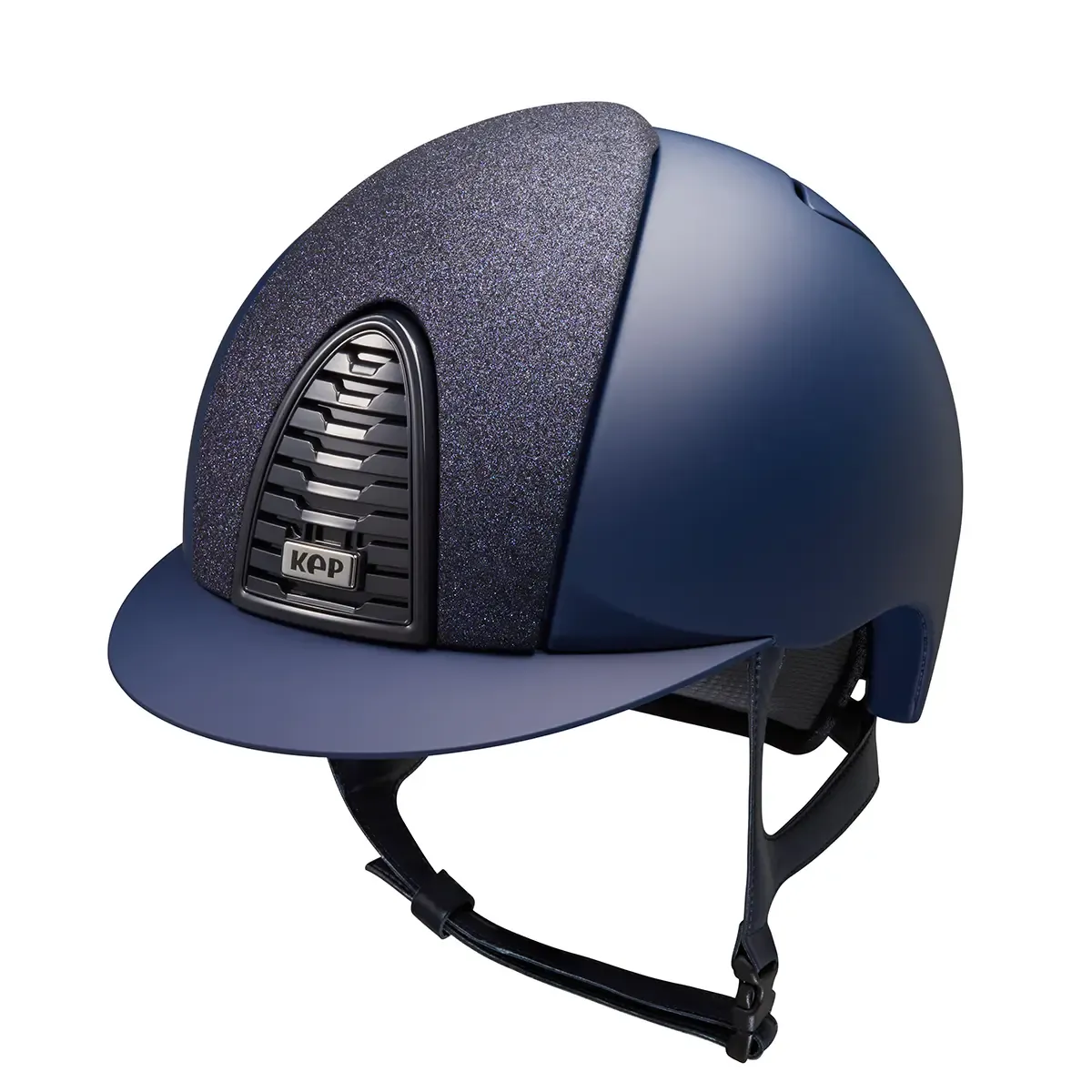 KEP Cromo 2.0 Matt Blau - Raw Blau Rahmen, Gitter, Untergitter und KEP Logo - Matt Blau Visier - Vorderteil Einsatz Glitzer Blau