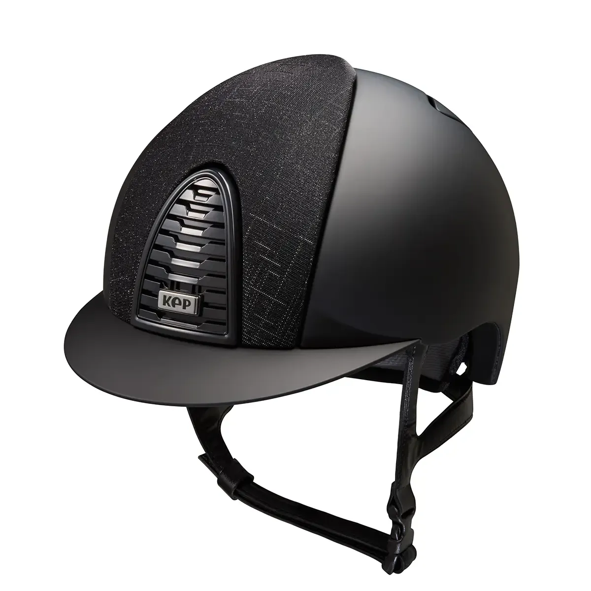 KEP Cromo 2.0 Matt Schwarz - Raw Schwarz Rahmen, Gitter, Untergitter und KEP Logo - Matt Schwarz Visier - Vorderteil Einsatz GALASSIA Schwarz