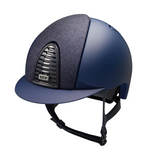 KEP Cromo 2.0 Matt Blau - Raw Blau Rahmen, Gitter, Untergitter und KEP Logo - Matt Blau Visier - Vorderteil Einsatz Glitzer Blau