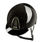 KEP Cromo 2.0 Glänzend Schwarz - CHROME Rahmen und Untergitter - Glänzend Schwarz Gitter - Raw Schwarz KEP Logo - standard Visier - Vorderteil Einsatz DROP Schwarz