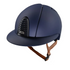 KEP Cromo 2.0 Matt Blau - Raw Blau Rahmen, Gitter, Untergitter und KEP Logo - Matt Blau Polo Visier - Ecoleder Beige Beriemung