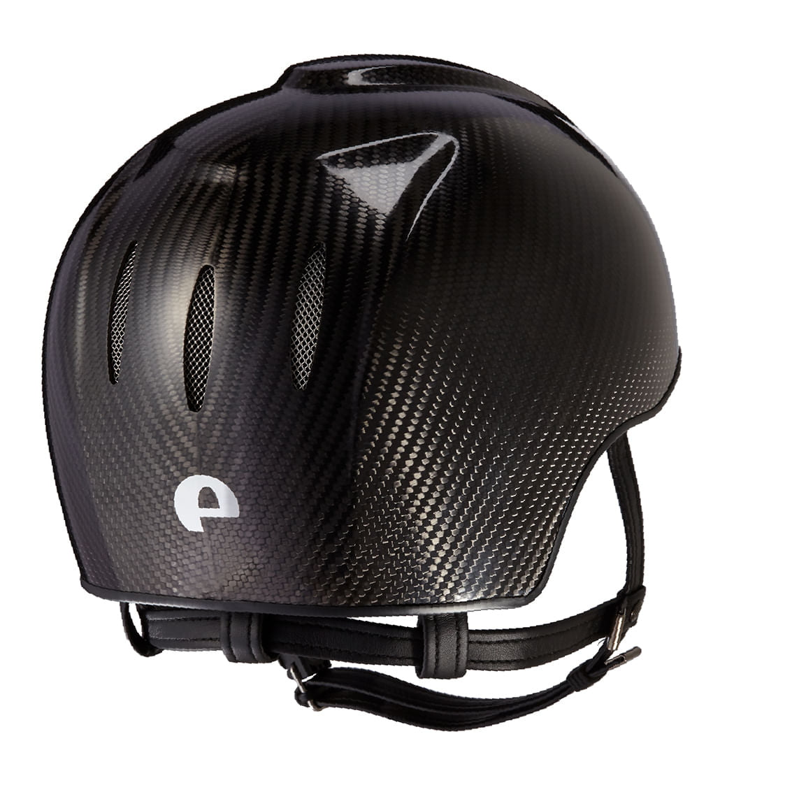 SHINY Schwarz Crown IN Carbon mit Jockey Visier und STAINLESS STEEL Verschluss - standard Beriemung - Piping