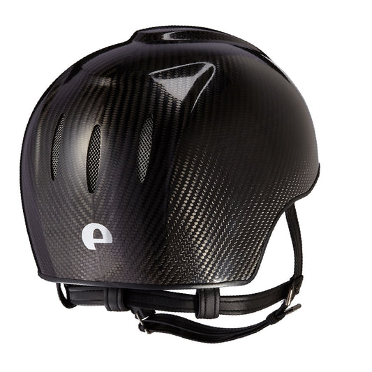 SHINY Schwarz Crown IN Carbon mit Jockey Visier und STAINLESS STEEL Verschluss - standard Beriemung - Piping