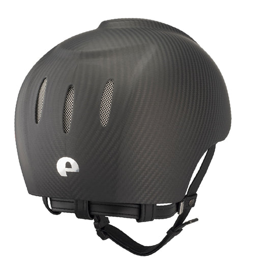 Schale Schwarz Crown IN Carbon mit Jockey Visier und STAINLESS STEEL Verschluss - standard Beriemung - Piping