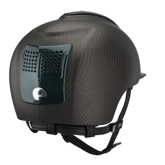 Schale Schwarz Crown Carbon mit Metal Grün Visier,Oberteil, Vorderteil und Hinterteil Einsatz - (3 COP.)