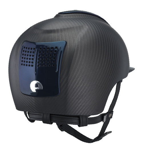 Schale Schwarz Crown Carbon mit Metal Blau Visier,Oberteil, Vorderteil & Hinterteil Einsatz - (3 COP.)