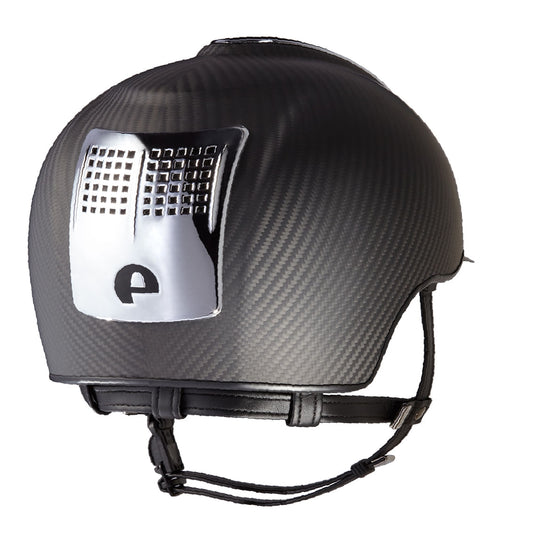 Schale Schwarz Crown IN Carbon mit Matt Schwarz Visier und Oberteil, Vorderteil und Hinterteil Einsatz Silber - (3 COP)