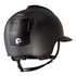 Schale Schwarz Crown IN Carbon mit Leder Schwarz Polo Visier, Vorderteil und Oberteil Leder Schwarz mit Glitzersteinen italienische Flagge, Hinterteil Einsatz Matt Schwarz - (3 COP)