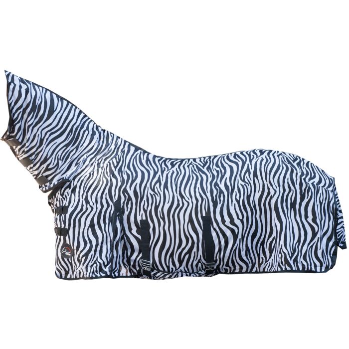 Fliegendecke - Zebra - mit Halsteil und Bauchlatz