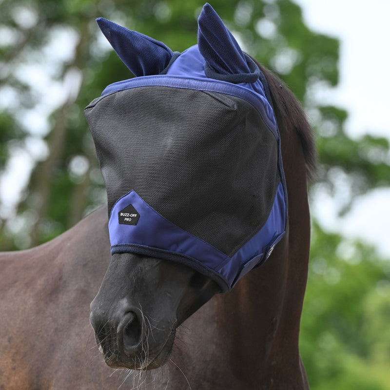 Fliegenmaske Buzz-Off Pro, Navy/Black