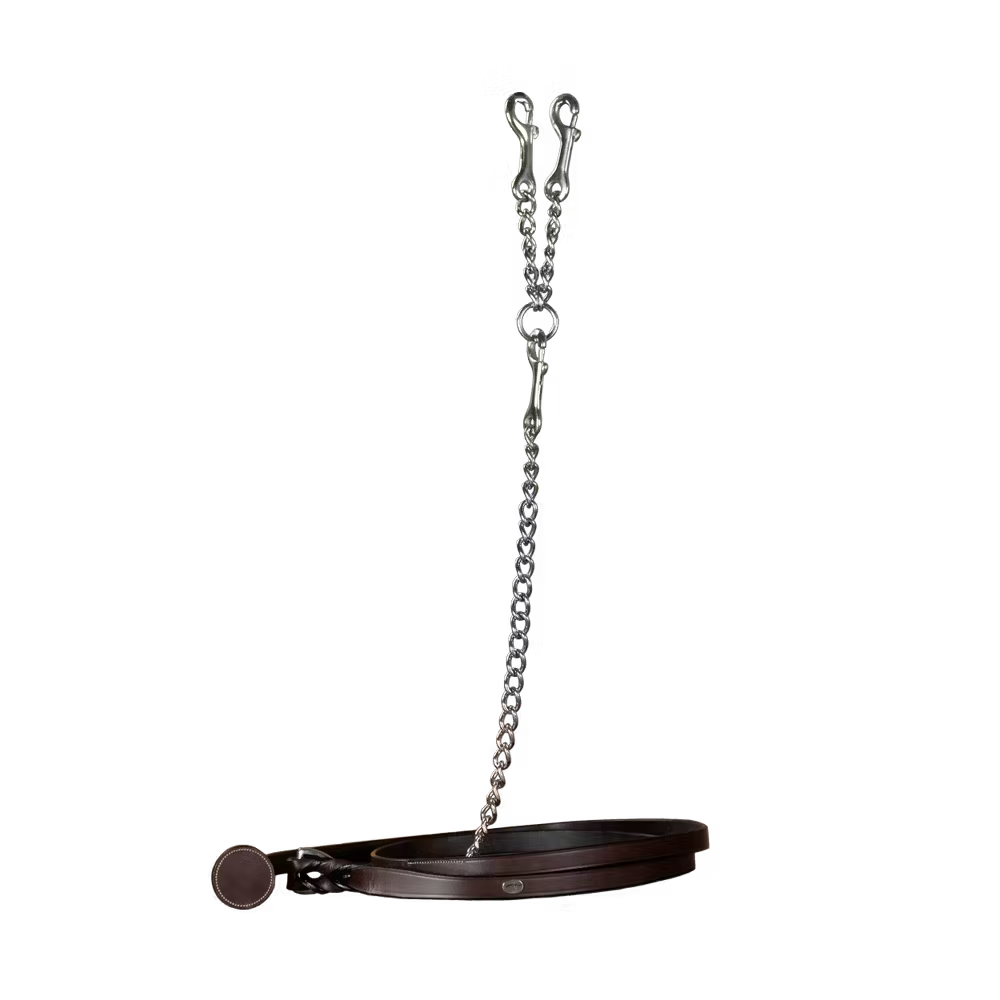 Lederführleine mit Kette