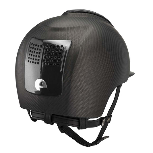 Schale Schwarz Crown IN Carbon mit Metal Schwarz Visier,Oberteil, Vorderteil & Hinterteil Einsatz - (3 COP.)
