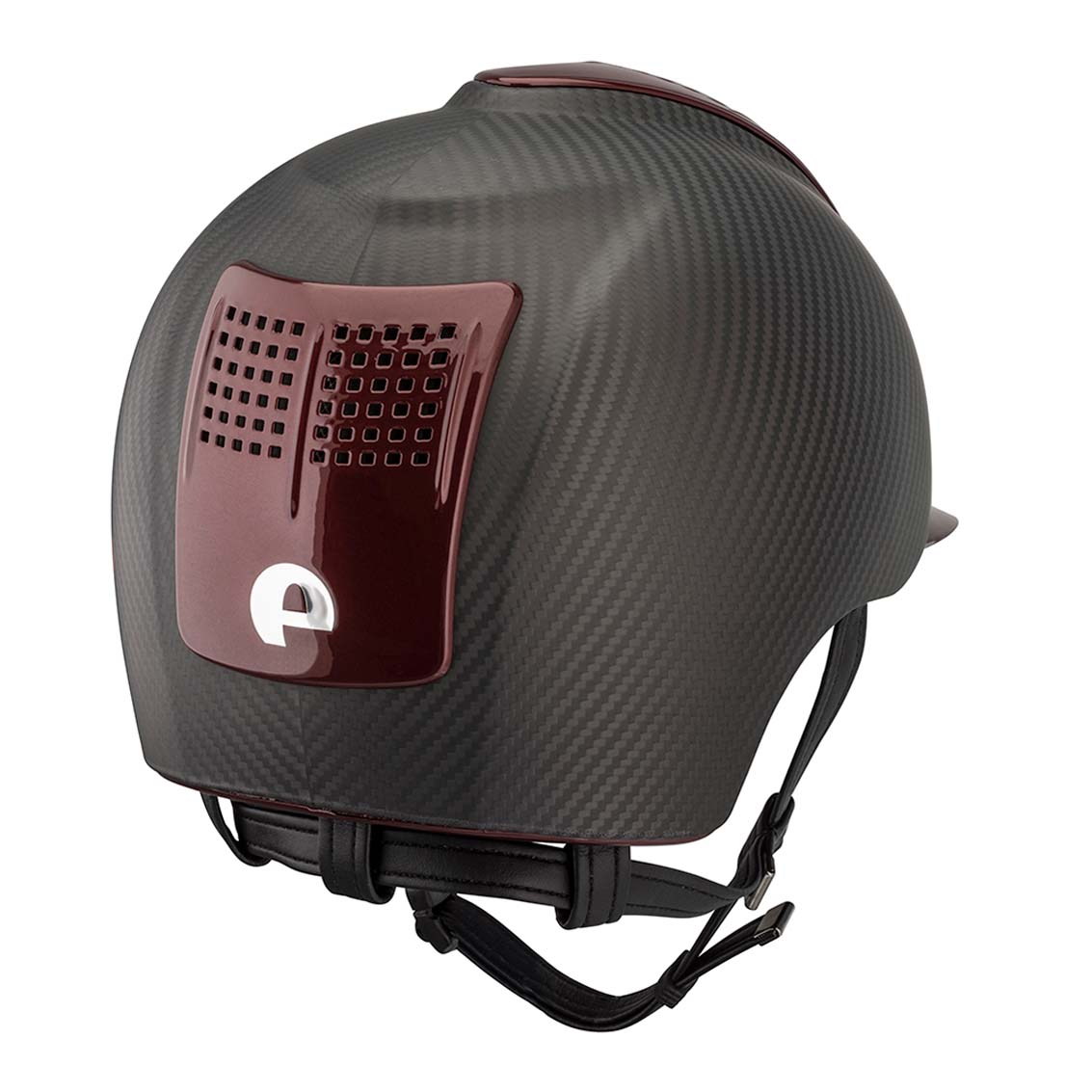 Schale Schwarz Crown Carbon mit Metal Bordeaux Visier,Oberteil, Vorderteil & Hinterteil Einsatz - (3 COP.)