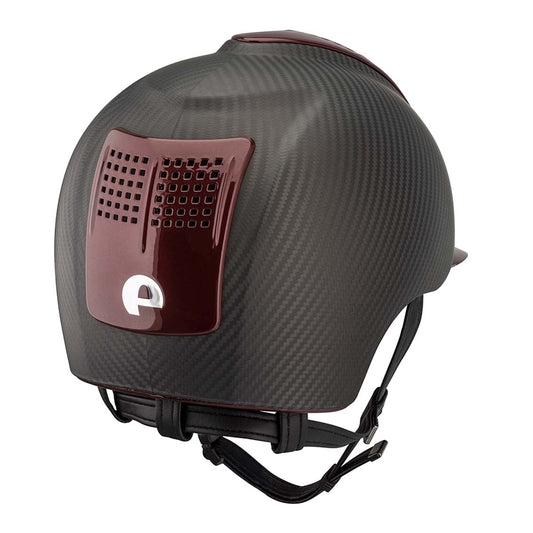 Schale Schwarz Crown Carbon mit Metal Bordeaux Visier,Oberteil, Vorderteil & Hinterteil Einsatz - (3 COP.)