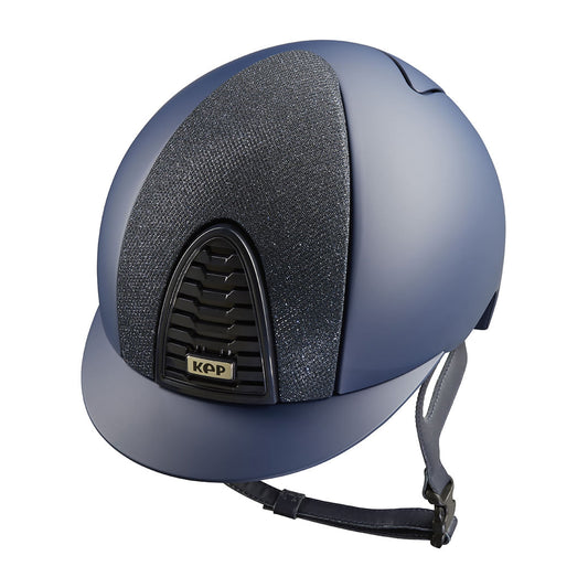 KEP Cromo 2.0 Matt Blau - Raw Blau Rahmen, Gitter, Untergitter und KEP Logo - Matt Blau Visier - Vorderteil Einsatz LUMINOR Blau