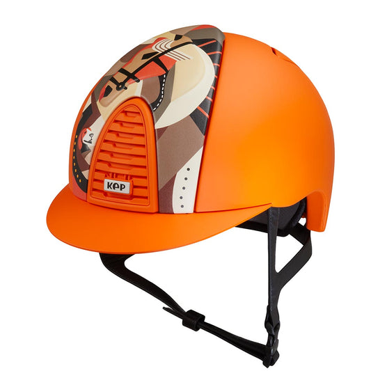 KEP Cromo 2.0 Jockey Tex Orange - Tex Orange VENT und Visier - Orange PEGASUS Vorderteil EinsatzI