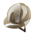 KEP Cromo 2.0 Diamond TAUPE - GOLD Rahmen mit Glitzersteinen weiß - Diamond TAUPE Gitter und KEP Logo - GOLD Untergitter - KEP LOGO GOLD mit Zircons weiß - Polo Visier - TAUPE Beriemung - Einsatz GALASSIA GOLD