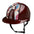 KEP Cromo 2.0 Metal BORDEUAX - Metal BORDEUAX VENT und Polo Visier - PEGASUS Pink Vorderteil Einsatz - Schwarz Beriemung