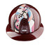 KEP Cromo 2.0 Metal BORDEUAX - Metal BORDEUAX VENT und Polo Visier - PEGASUS Pink Vorderteil Einsatz - Schwarz Beriemung