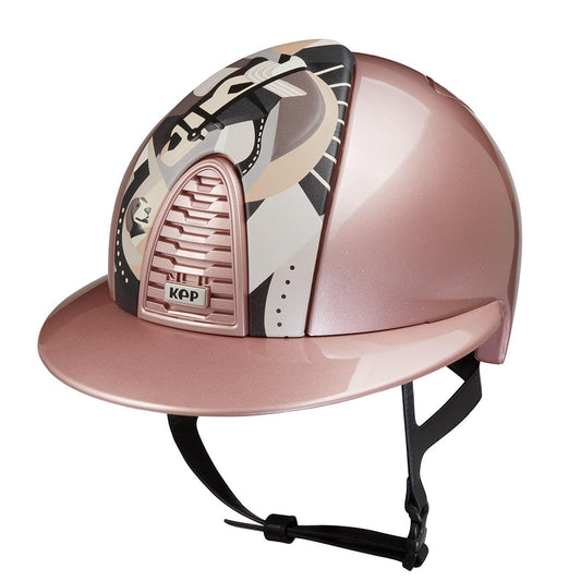 KEP Cromo 2.0 Diamond Pink - Diamond Pink VENT und Polo Visier - PEGASUS Grau Vorderteil Einsatz - Schwarz Beriemung