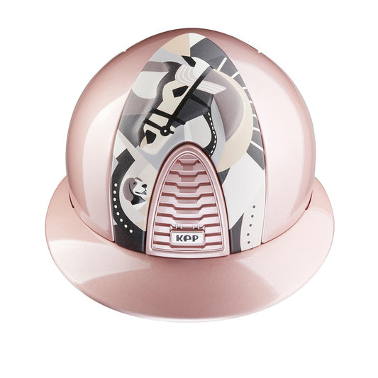 KEP Cromo 2.0 Diamond Pink - Diamond Pink VENT und Polo Visier - PEGASUS Grau Vorderteil Einsatz - Schwarz Beriemung