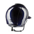 KEP Cromo 2.0 Glänzend Metal Blau - CHROME Rahmen und Untergitter - Glänzend Metal Blau Gitter und KEP Logo - Polo Visier - Vorderteil Einsatz Milano Velvet SHINING Blau