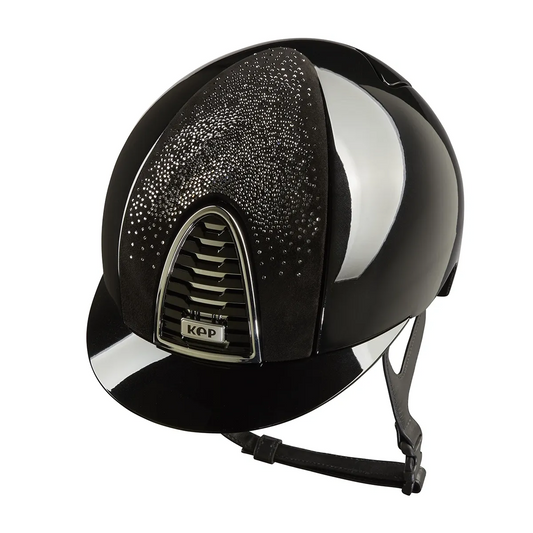 KEP Cromo 2.0 Glänzend Schwarz - CHROME Rahmen, Untergitter und KEP Logo - Glänzend Schwarz Gitter - Vorderteil Einsatz NEBULA Schwarz und Silber