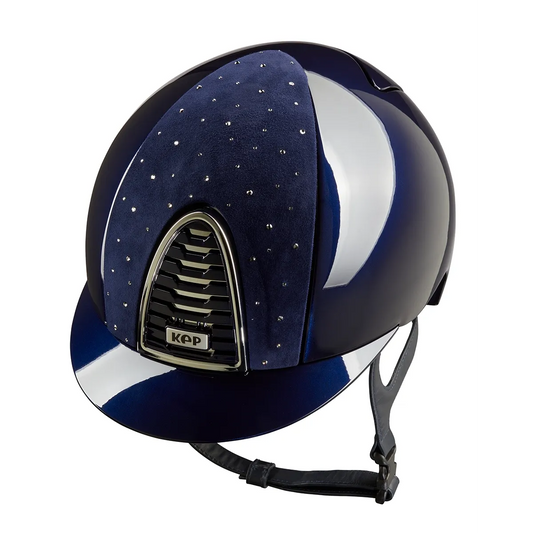 KEP Cromo 2.0 Glänzend Metal Blau - CHROME Rahmen und Untergitter - Glänzend Metal Blau Gitter und KEP Logo - Vorderteil Einsatz DROP Blau