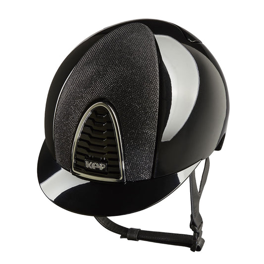 KEP Cromo 2.0 Glänzend Metal Schwarz - CHROME Rahmen - Glänzend Schwarz Gitter, Untergitter und KEP Logo - KEP LOGO Glitzersteinen auf Schwarz SUEDE - Vorderteil Einsatz LUMINOR Schwarz
