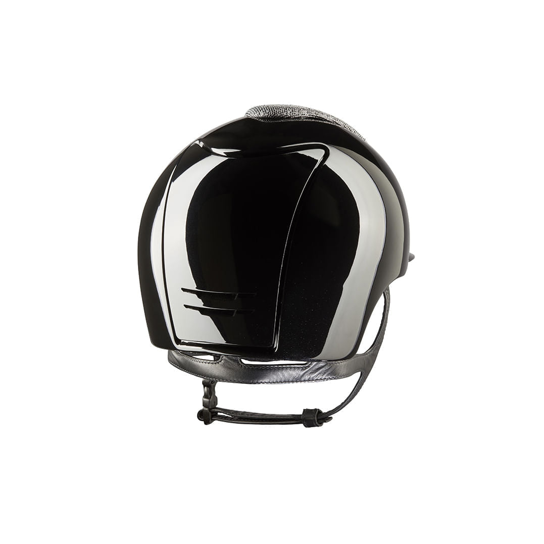 KEP Cromo 2.0 Glänzend Metal Schwarz - MIRROR Schwarz Rahmen und Gitter - CHROME Untergitter und KEP Logo - KEP LOGO Glitzersteinen auf Schwarz SUEDE - Vorderteil Einsatz LUMINOR Silber